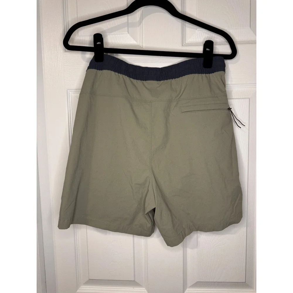 Patagonia Mens Nine Trails Shorts Sage Green Navy Blue Hiking Running Size M
